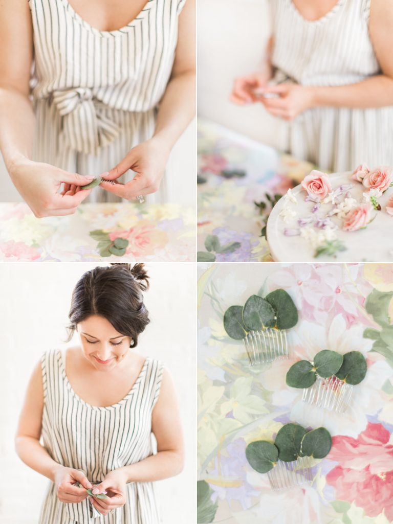 How To Make Fresh Flower Hair Combs Rhiannon Bosse Michigan